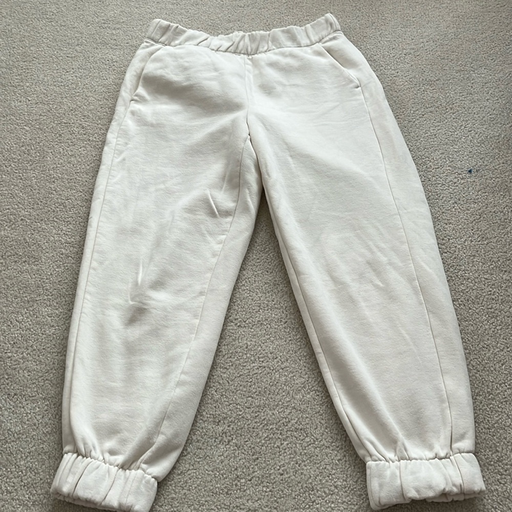 Cream sweatpants